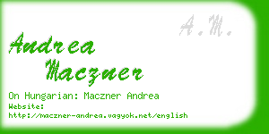 andrea maczner business card